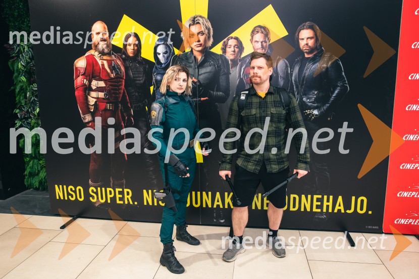  Ari , cosplay;  ... Večer superjunakov s filmom Thunderbolti v Cineplexx Ljubljana