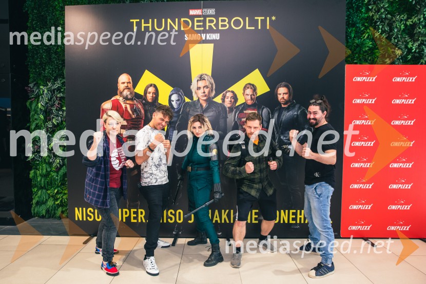  ... ;  Matic  Gaiser, cosplayer, costumer;  Ari , cosplay;  ... ;  ... Večer superjunakov s filmom Thunderbolti v Cineplexx Ljubljana