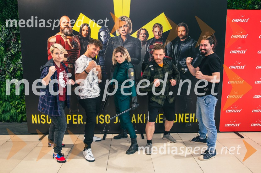  ... ;  Matic  Gaiser, cosplayer, costumer;  Ari , cosplay;  ... ;  ... Večer superjunakov s filmom Thunderbolti v Cineplexx Ljubljana