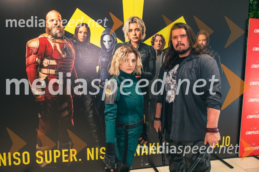  Ari , cosplay;  ... Večer superjunakov s filmom Thunderbolti v Cineplexx Ljubljana