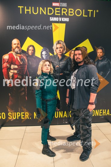  Ari , cosplay;  ... Večer superjunakov s filmom Thunderbolti v Cineplexx Ljubljana