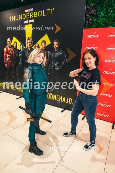  Ari , cosplay;  ... Večer superjunakov s filmom Thunderbolti v Cineplexx Ljubljana