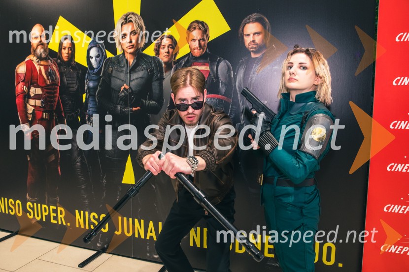  ... ;  Ari , cosplayVečer superjunakov s filmom Thunderbolti v Cineplexx Ljubljana