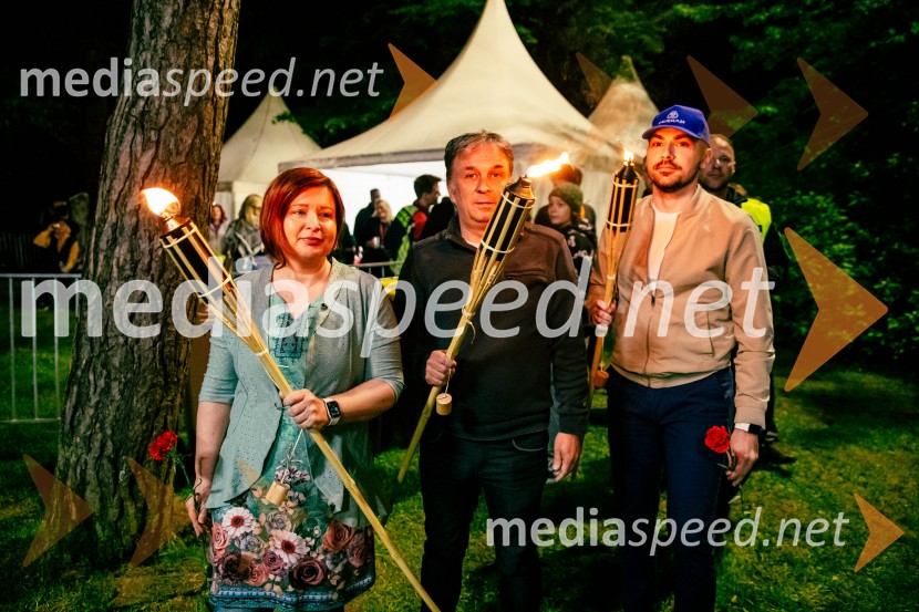  Martina Vuk, državna sektretarka, Ministrstvo za delo, družino, socialne zadeve in enake možnosti ;  Andrej Zorko, izvršni sekretar ZSSS;  Vladimir Lazić, predsednik Sindikatov v zdravstvu Slovenije Pergam in predsednik Sindikata UKC LjubljanaKresovanje na Rožniku