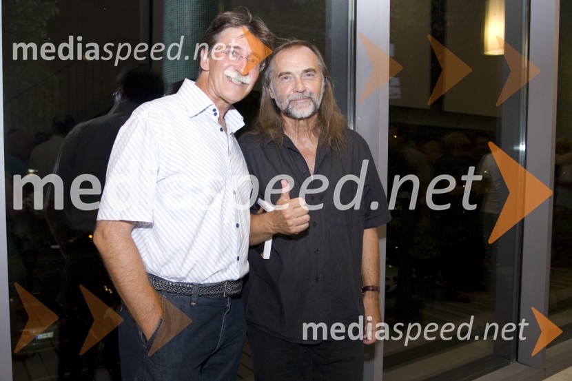 Jožko Čuk, v.d. direktorja Slovenskega narodnega gledališča (SNG) Nova Gorica in Dragan Bulič, glasbeni urednik Radia SlovenijaCenter urbane kulture Kino Šiška, otvoritev