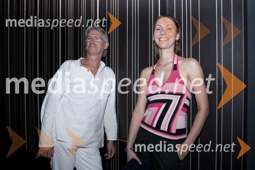 Vojko Vidmar, predsednik DBUS in njegova hčerka, baletka Urša VidmarCenter urbane kulture Kino Šiška, otvoritev