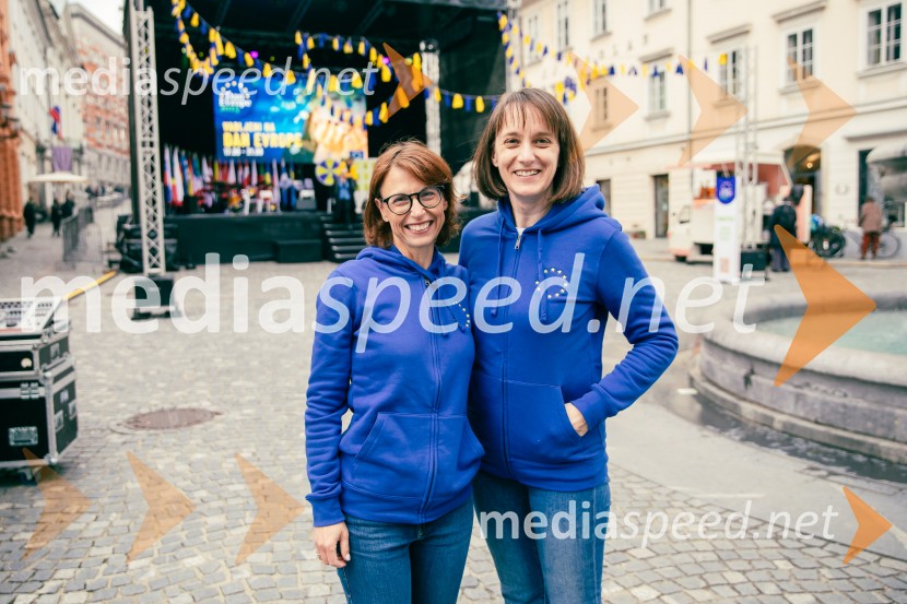  Nataša Šip, Predstavništvo Evropske komisije v Sloveniji, vodja projekta;  Lara Sheppard Kanduč, Predstavništvo Evropske komisije v Sloveniji, vodja digitalnega komuniciranjaDan Evrope 2025