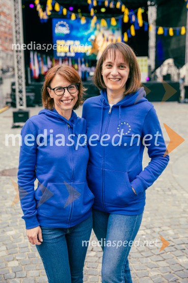  Nataša Šip, Predstavništvo Evropske komisije v Sloveniji, vodja projekta;  Lara Sheppard Kanduč, Predstavništvo Evropske komisije v Sloveniji, vodja digitalnega komuniciranjaDan Evrope 2025