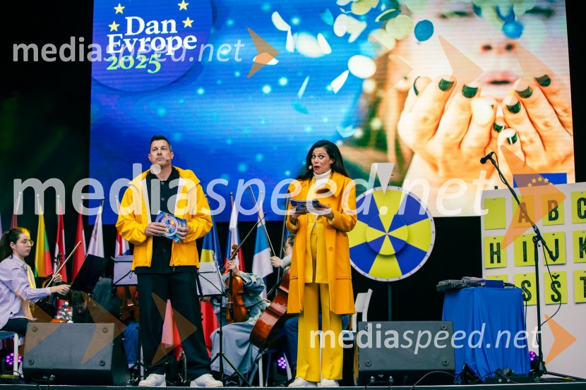  Klemen Bučan, radijski voditelj, stand-up komik, DJ;  Nataša Naneva, manekenkaDan Evrope 2025