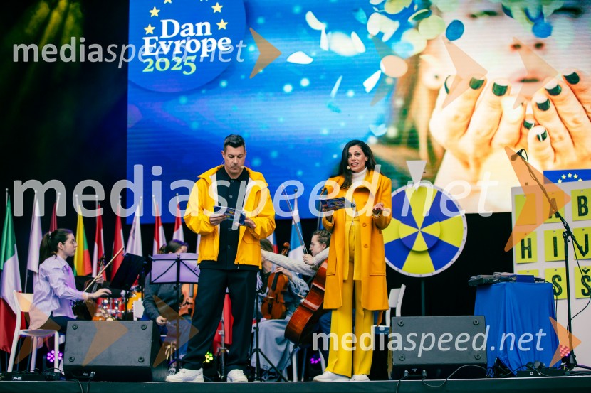  Klemen Bučan, radijski voditelj, stand-up komik, DJ;  Nataša Naneva, manekenkaDan Evrope 2025