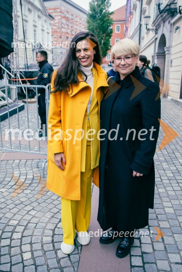  Nataša Naneva, manekenka; dr. Jerneja Jug Jerše, vodja Predstavništva Evropske komisije v SlovenijiDan Evrope 2025