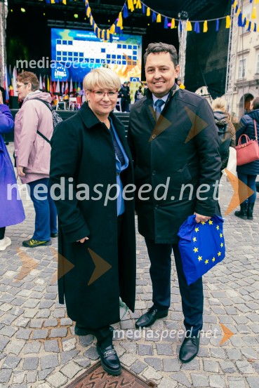 dr. Jerneja Jug Jerše, vodja Predstavništva Evropske komisije v Sloveniji;  Igor Mally, državni sekretar v Kabinetu predsednika Vlade RSDan Evrope 2025