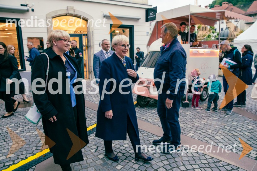 dr. Jerneja Jug Jerše, vodja Predstavništva Evropske komisije v Sloveniji; dr. Nataša Pirc Musar, predsednica Republike Slovenije; dr. Aleksander Jevšek, minister za kohezijo in regionalni razvojDan Evrope 2025