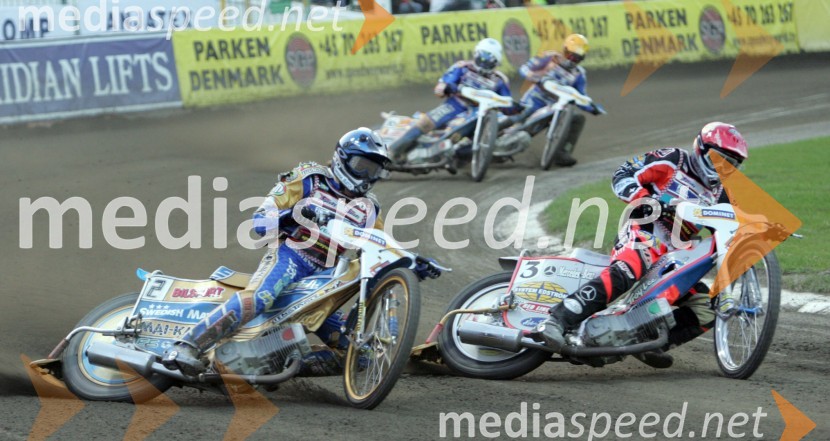 Tony Rickardsson (Švedska) - spredaj in Greg Hancock (ZDA)SPEEDWAY, VN Evrope 2005