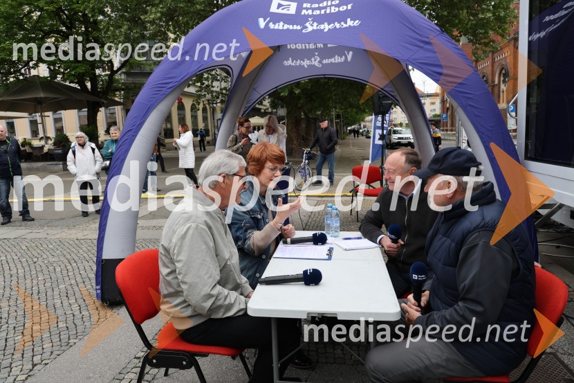  Jasmina Bauman, novinarka, Radio Maribor;  Stane Kocutar, mestni viničar, skrbnik Stare trte, novinar Radia Maribor, zgodovinarRadio Maribor praznuje 80 let