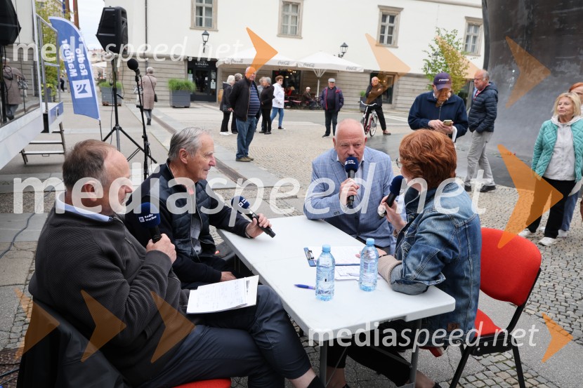  Stane Kocutar, mestni viničar, skrbnik Stare trte, novinar Radia Maribor, zgodovinar;  Jasmina Bauman, novinarka, Radio MariborRadio Maribor praznuje 80 let