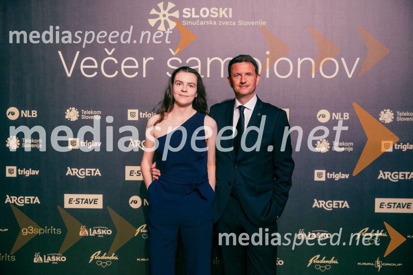  Jerneja Brecl, Smučarska zveza Slovenije;  Tomi Trbovc, PR, Smučarska zveza SlovenijeVečer šampionov 2025, Smučarska zveza Slovenije