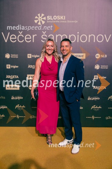  Urša Jezeršek;  Rene Mlekuž, nekdanji smučarVečer šampionov 2025, Smučarska zveza Slovenije