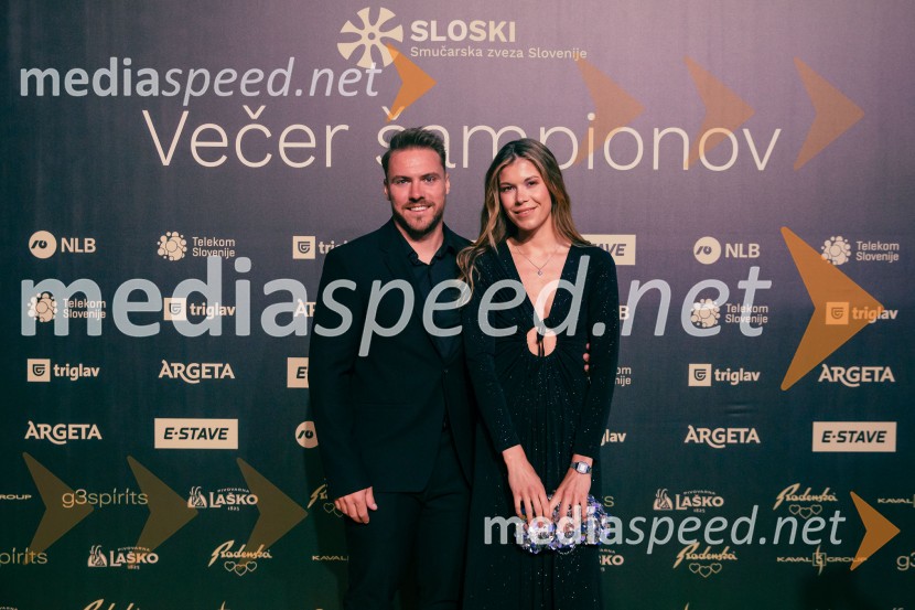  Miha Hrobat, alpski smučar;   Lana PetekVečer šampionov 2025, Smučarska zveza Slovenije