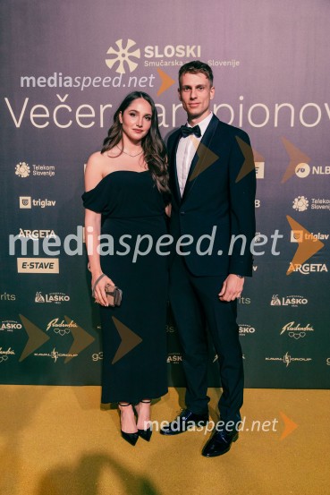  Aneja Einfalt;  Tijan Marovt, smučarVečer šampionov 2025, Smučarska zveza Slovenije