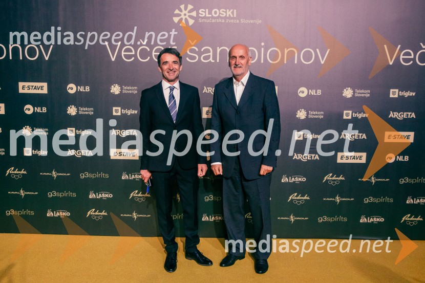 dr. Franci Petek, nekdanji smučarski skakalec in nekdanji direktor SZS;  Janez Vodičar, športni funkcionarVečer šampionov 2025, Smučarska zveza Slovenije
