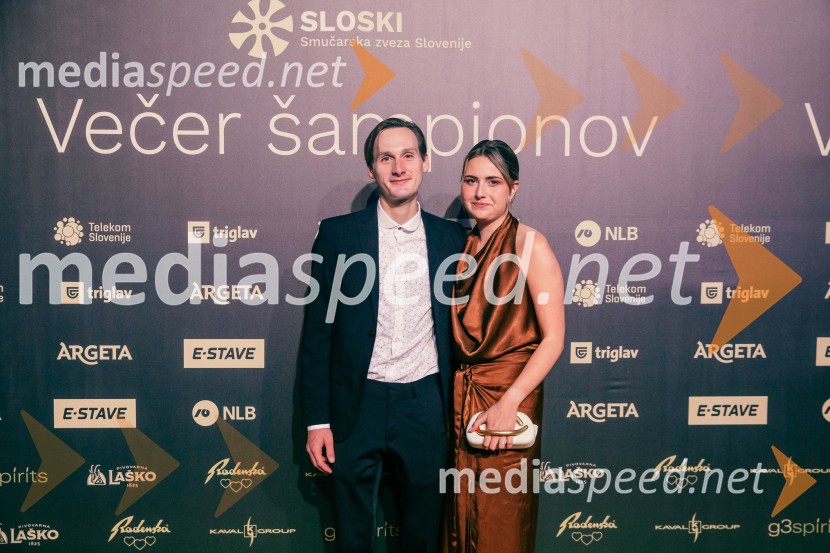  Domen Prevc, smučarski skakalec;  Špela RavnikVečer šampionov 2025, Smučarska zveza Slovenije