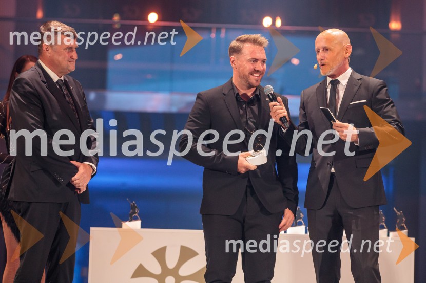  Janez Bijol,  direktor podjetja Bijol d.o.o., predsednik Zbora alpskih disciplin, Smučarska zveza Slovenije;  Miha Hrobat, alpski smučar;  Peter Poles, televizijski voditeljVečer šampionov 2025, Smučarska zveza Slovenije