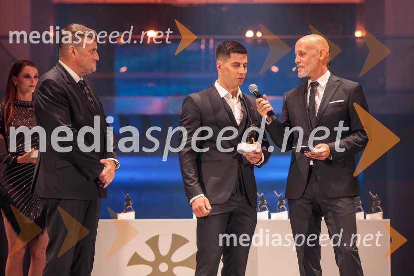  Janez Bijol,  direktor podjetja Bijol d.o.o., predsednik Zbora alpskih disciplin, Smučarska zveza Slovenije;  Žan Kranjec, smučar;  Peter Poles, televizijski voditeljVečer šampionov 2025, Smučarska zveza Slovenije