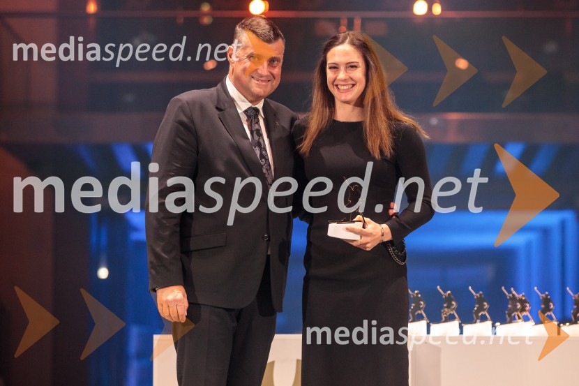  Janez Bijol,  direktor podjetja Bijol d.o.o., predsednik Zbora alpskih disciplin, Smučarska zveza Slovenije;  Andreja  Slokar, smučarkaVečer šampionov 2025, Smučarska zveza Slovenije