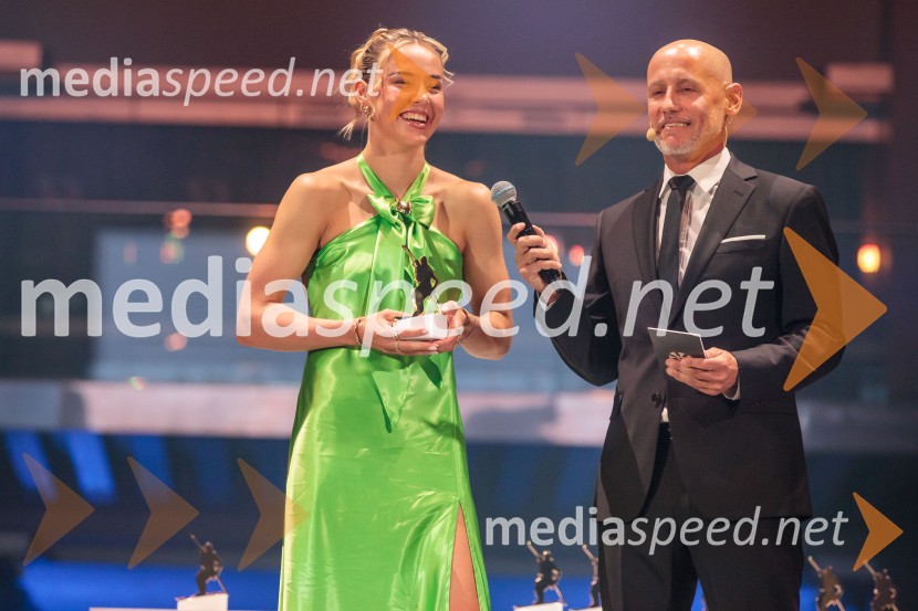  Anamarija Lampič, smučarska tekačica, Slovenija;  Peter Poles, televizijski voditeljVečer šampionov 2025, Smučarska zveza Slovenije