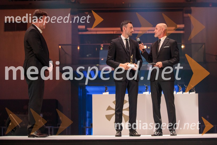  Jakov Fak, biatlonec;  Peter Poles, televizijski voditeljVečer šampionov 2025, Smučarska zveza Slovenije