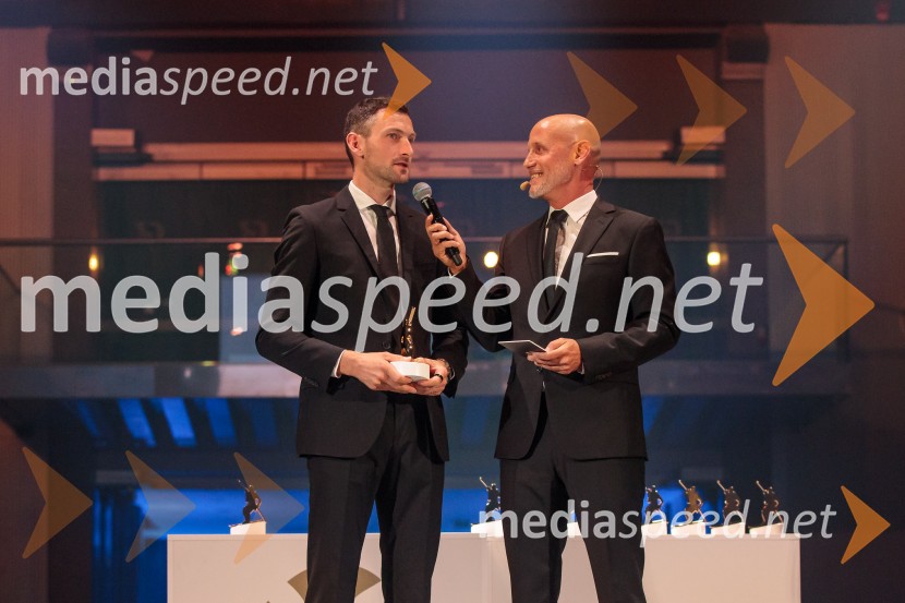  Jakov Fak, biatlonec;  Peter Poles, televizijski voditeljVečer šampionov 2025, Smučarska zveza Slovenije