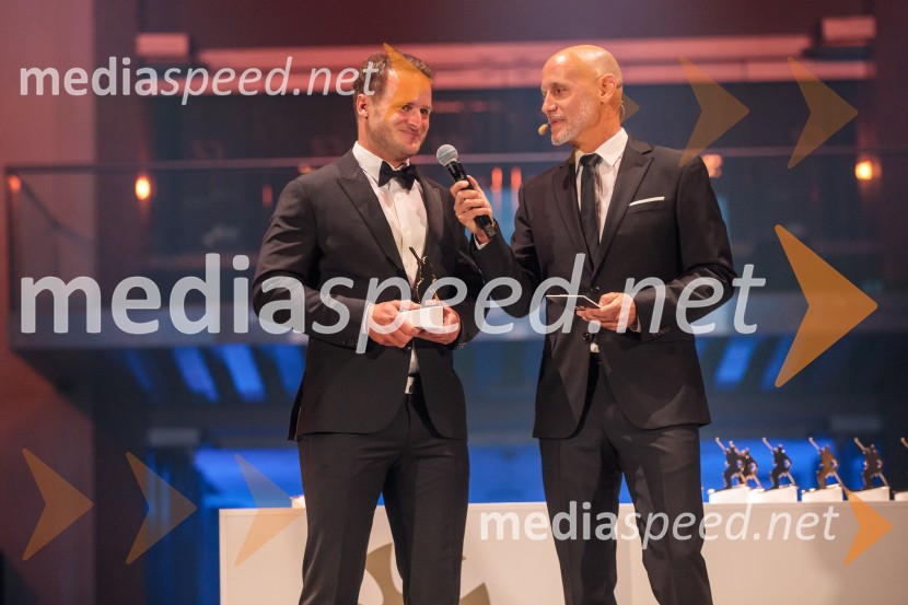  Tim  Mastnak, deskar na snegu ;  Peter Poles, televizijski voditeljVečer šampionov 2025, Smučarska zveza Slovenije