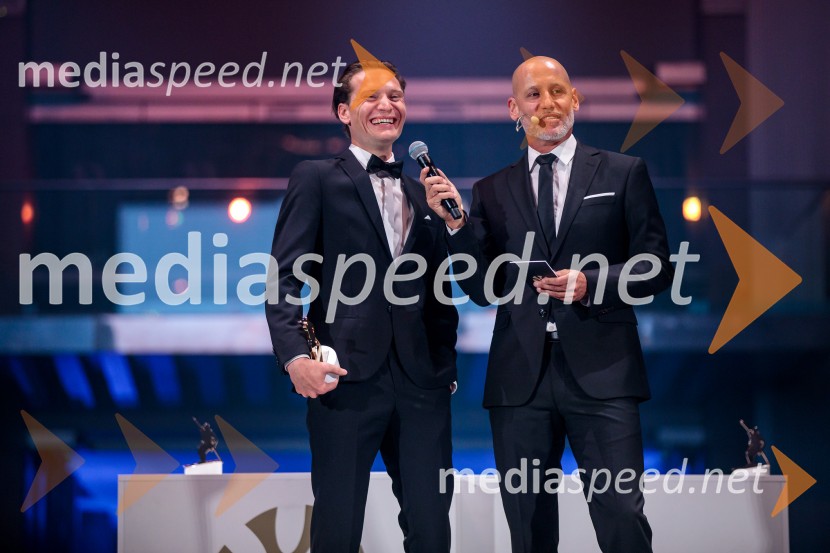  Anže Lanišek, smučarski skakalec;  Peter Poles, televizijski voditeljVečer šampionov 2025, Smučarska zveza Slovenije