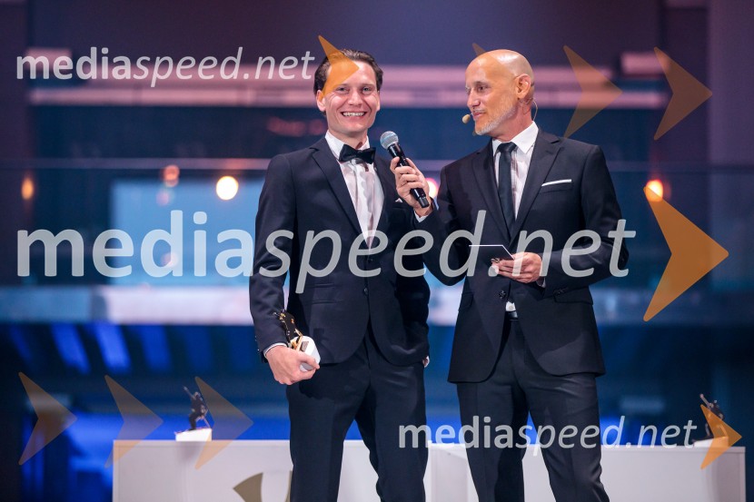  Anže Lanišek, smučarski skakalec;  Peter Poles, televizijski voditeljVečer šampionov 2025, Smučarska zveza Slovenije