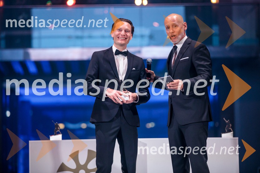  Anže Lanišek, smučarski skakalec;  Peter Poles, televizijski voditeljVečer šampionov 2025, Smučarska zveza Slovenije