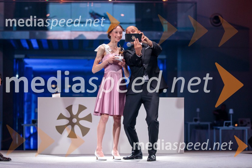  Nika  Prevc, smučarska skakalka;  Peter Poles, televizijski voditeljVečer šampionov 2025, Smučarska zveza Slovenije