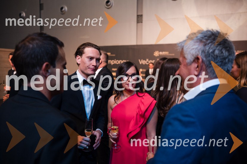  Anže Lanišek, smučarski skakalec;  Nastja LanišekVečer šampionov 2025, Smučarska zveza Slovenije