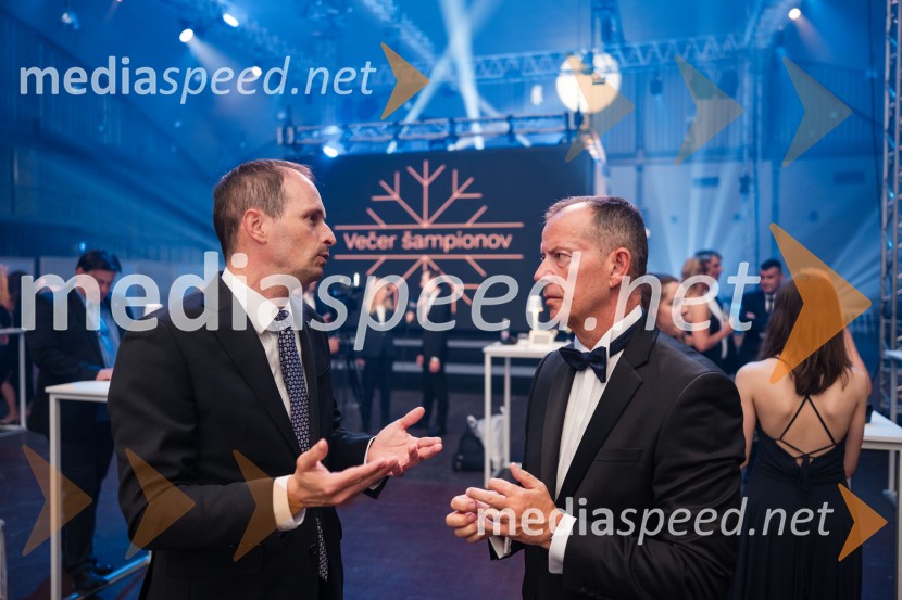 doc. dr. Boštjan Vlaovič, prodekan, Fakulteta za elektrotehniko, računalništvo in informatiko;  Enzo Smrekar, predsednik uprave Droge Kolinske in glavni direktor strateškega poslovnega področja v Atlantic Grupi, predsednik SZS, podpredsednik Olimpijskega komiteja SlovenijeVečer šampionov 2025, Smučarska zveza Slovenije