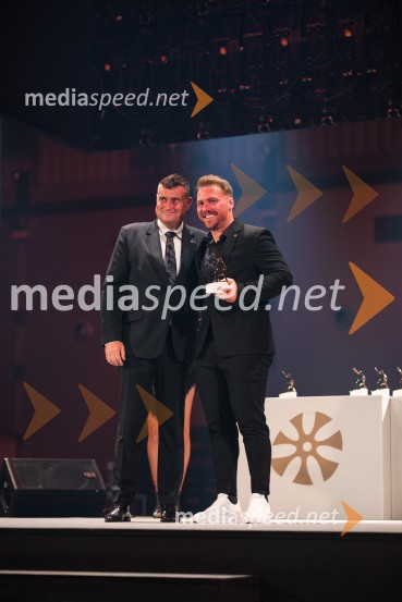  Janez Bijol,  direktor podjetja Bijol d.o.o., predsednik Zbora alpskih disciplin, Smučarska zveza Slovenije;  Miha Hrobat, alpski smučarVečer šampionov 2025, Smučarska zveza Slovenije