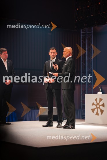  Jakov Fak, biatlonec;  Peter Poles, televizijski voditeljVečer šampionov 2025, Smučarska zveza Slovenije