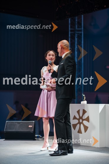  Nika  Prevc, smučarska skakalka;  Peter Poles, televizijski voditeljVečer šampionov 2025, Smučarska zveza Slovenije