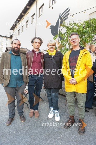   Jure Novak, generalni direktor, Cankarjev dom;  Jure Longyka, moderator;  Mojca Dimec, umetnica;  Tibor Mihelič Syed, direktor, Kino ŠiškaInkubator, premiera v SMG Ljubljana