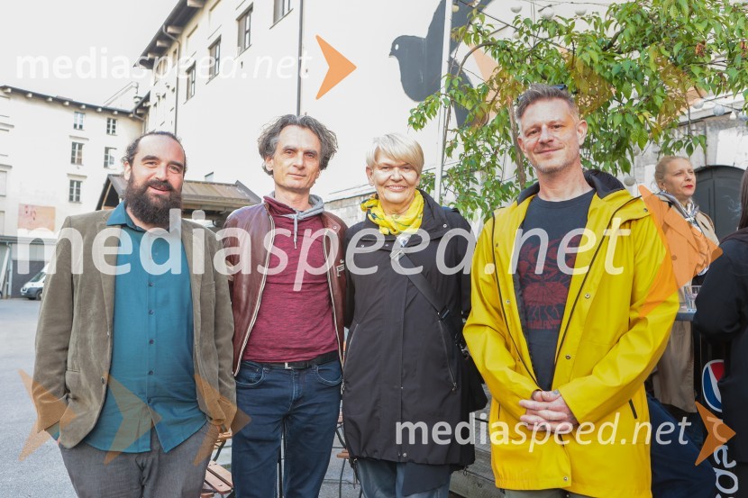   Jure Novak, generalni direktor, Cankarjev dom;  Jure Longyka, moderator;  Mojca Dimec, umetnica;  Tibor Mihelič Syed, direktor, Kino ŠiškaInkubator, premiera v SMG Ljubljana