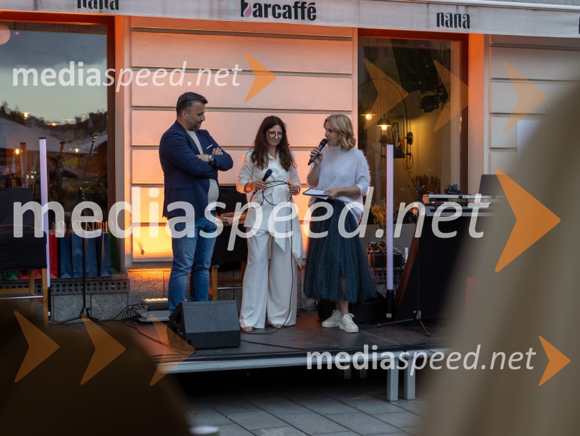  Sebastijan  Blakaj, lastnik lokala Nana;  Devana Blakaj, Lokal Nana;  Anita  Mlakar, moderatorka in svetovalka za odnose z javnostmi10 let Nane, priljubljene kavarne in bistroja v Mariboru