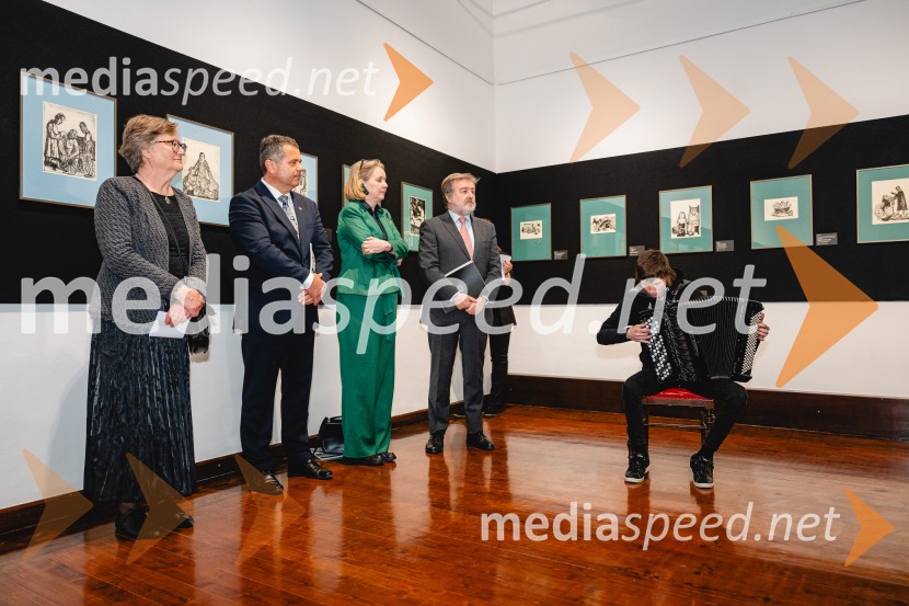 izr. prof. dr. Marjeta Ciglenečki , strokovnjakinja za umetnostno zgodovino;  Janez Magyar, župan, Občina Lendava;  Sylvia Groneick, nemška veleposlanica v Sloveniji;  Javier Herrera García-Canturri, veleposlanik Kraljevine Španije;  Tjaša ČeričLikovni velikani na lendavskem gradu: Salvador Dalí & Otto Dix, odprtje razstave