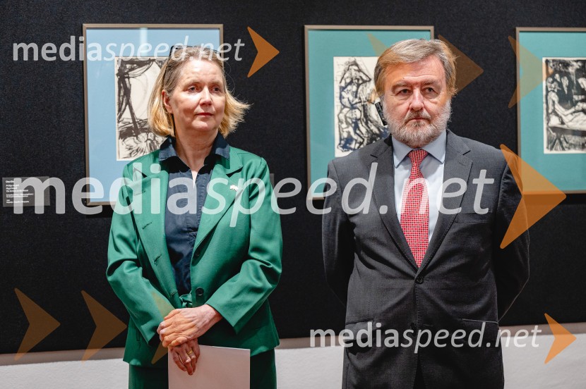  Sylvia Groneick, nemška veleposlanica v Sloveniji;  Javier Herrera García-Canturri, veleposlanik Kraljevine ŠpanijeLikovni velikani na lendavskem gradu: Salvador Dalí & Otto Dix, odprtje razstave