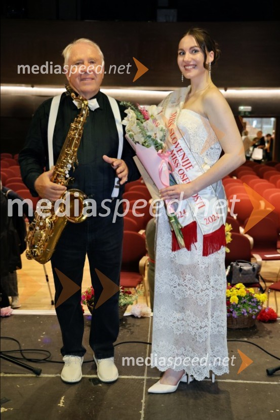  Oto Vrhovnik, glasbenik;  Katja Zver, prva spremljevalka, Miss Slovenije 2024Dobrodelni koncert Čudeži sveta