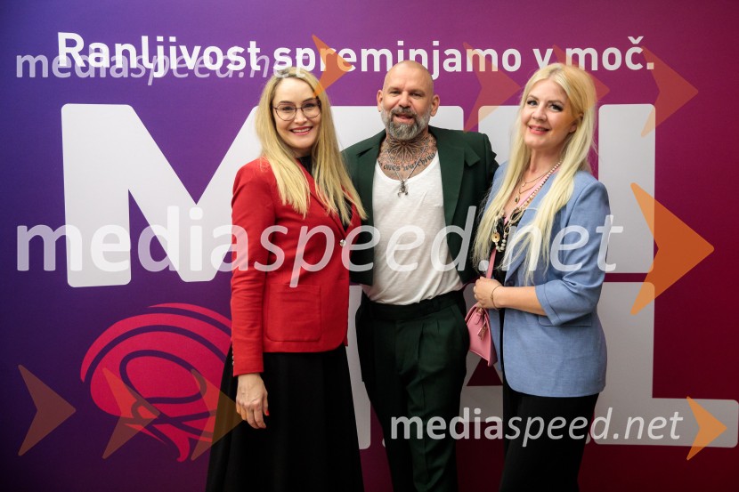 Maja Čander, kreativna direktorica in prokuristka, Kreativna baza;  Marko  Podgornik Verdev, direktor Mikro+Polo d.o.o.;  Hana Souček Martinc, medijska menadžerka, Kreativna baza1. Slovenska MEN-TAL konferenca