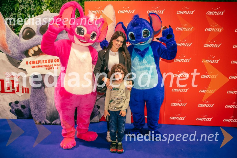  Nina Osenar Kontrec, pevka, voditeljica, model;  Marlon KontrecLili in Žverca, premiera filma v Cineplexx Ljubljana